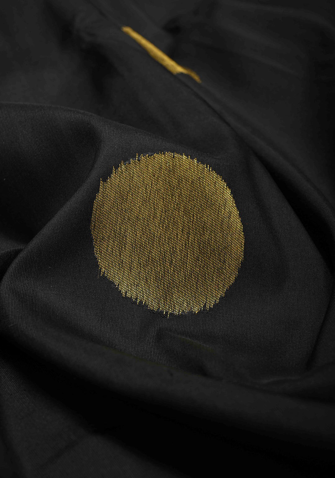 Stunning Black Handloom Pure Silk Kanjivaram Saree with Dollar Buttas and Multicolor Wide Skirt Tissue Border | SILK MARK CERTIFIED