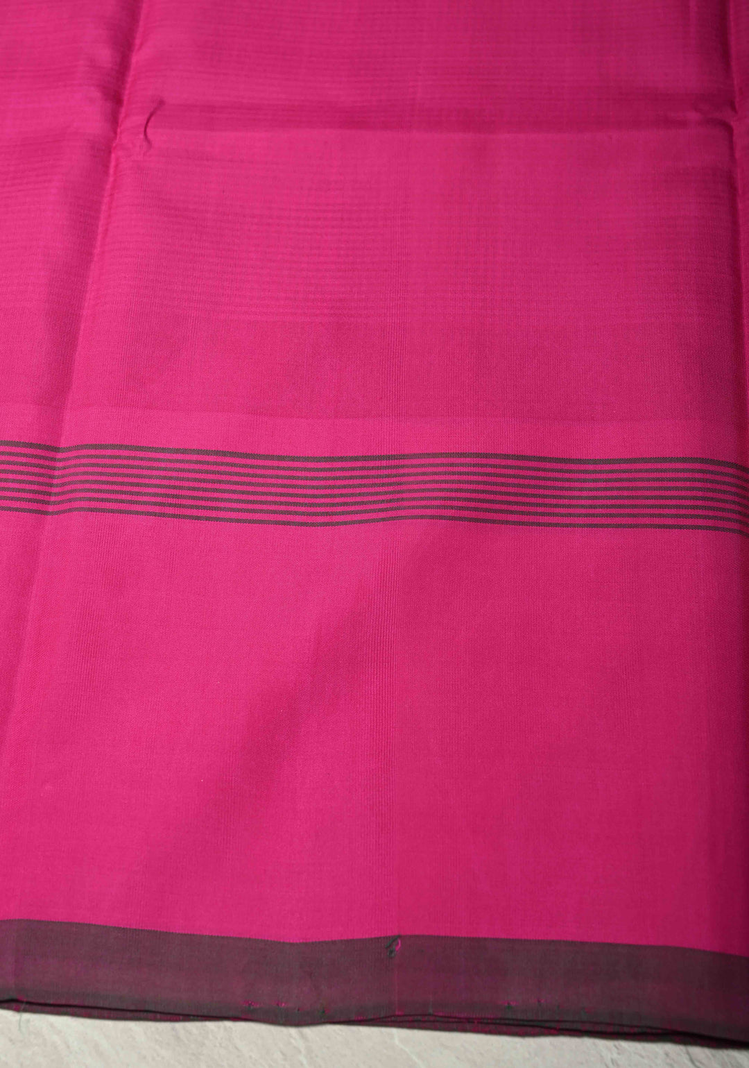 Pink-Lime Green Zariless Handloom Pure Silk Saree with Gingham Checks and Contrast Border | SILK MARK CERTIFIED