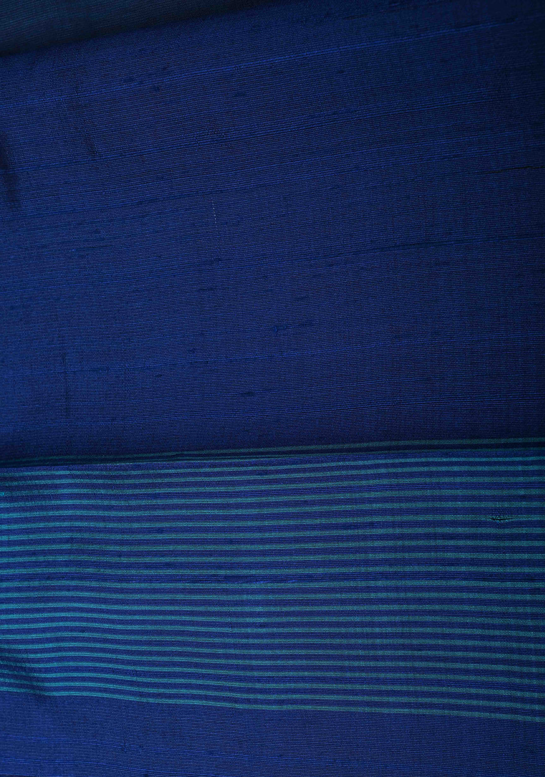 Shades of Blue  Borderless Handwoven Pure Silk Saree With Stripes Pattern | SILK MARK CERTIFIED