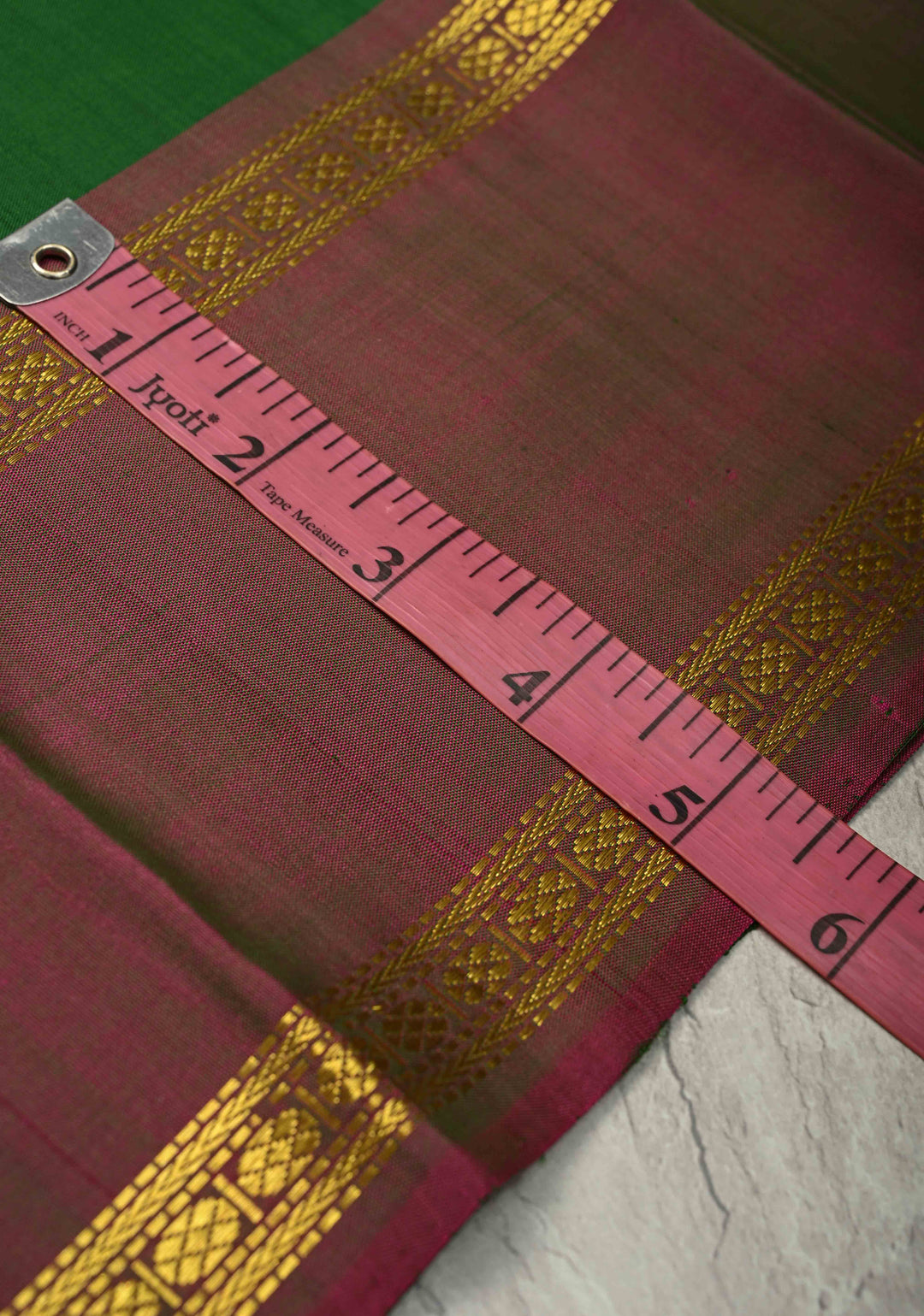 Bottle Green Handloom Pure Silk Saree with Contrast Rettaipet Zari Border | SILK MARK CERTIFIED