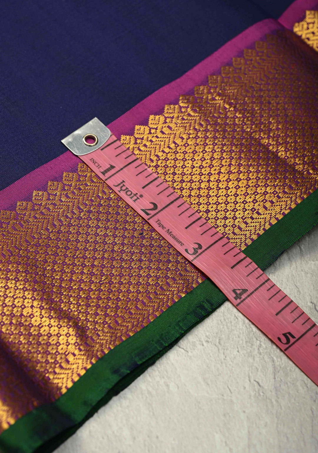 Royal Blue Handwoven Pure Silk Saree With Contrast Zari Border | SILK MARK CERTIFIED