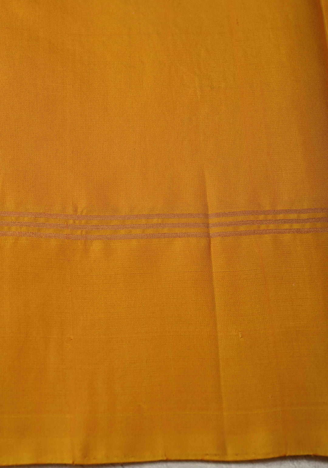 Mustard Yellow Handloom Pure Silk Saree with Kolam Buttas and Border | SILK MARK CERTIFIED