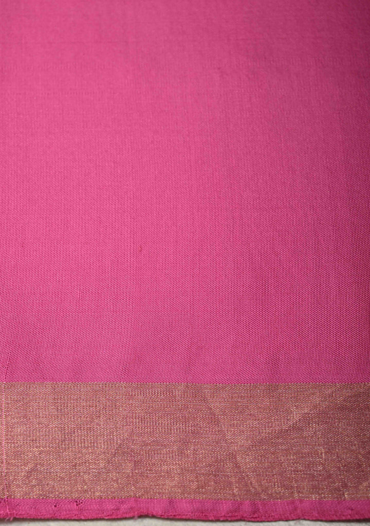 Shades of Pink Handloom Pure Silk Kanchi Saree With Zari Brocade and  Minimal Zari Border | SILK MARK CERTIFIED