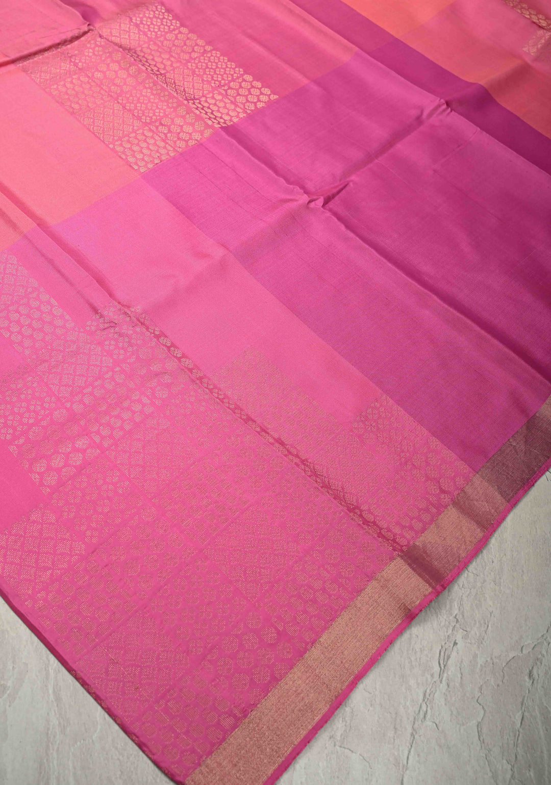 Shades of Pink Handloom Pure Silk Kanchi Saree With Zari Brocade and  Minimal Zari Border | SILK MARK CERTIFIED