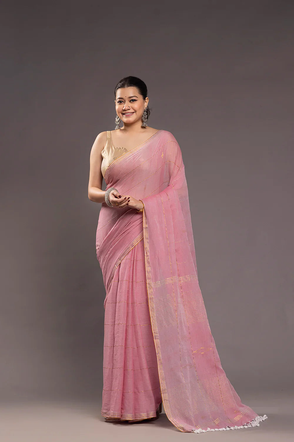 Golden Padma Pure Silk Banarasi Blouse | SHOBITAM