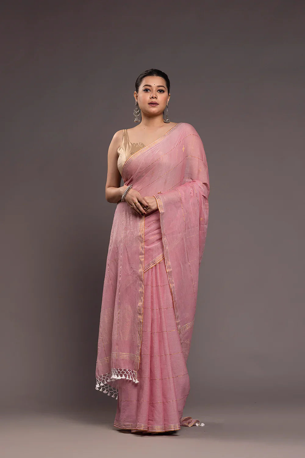 Golden Padma Pure Silk Banarasi Blouse | SHOBITAM