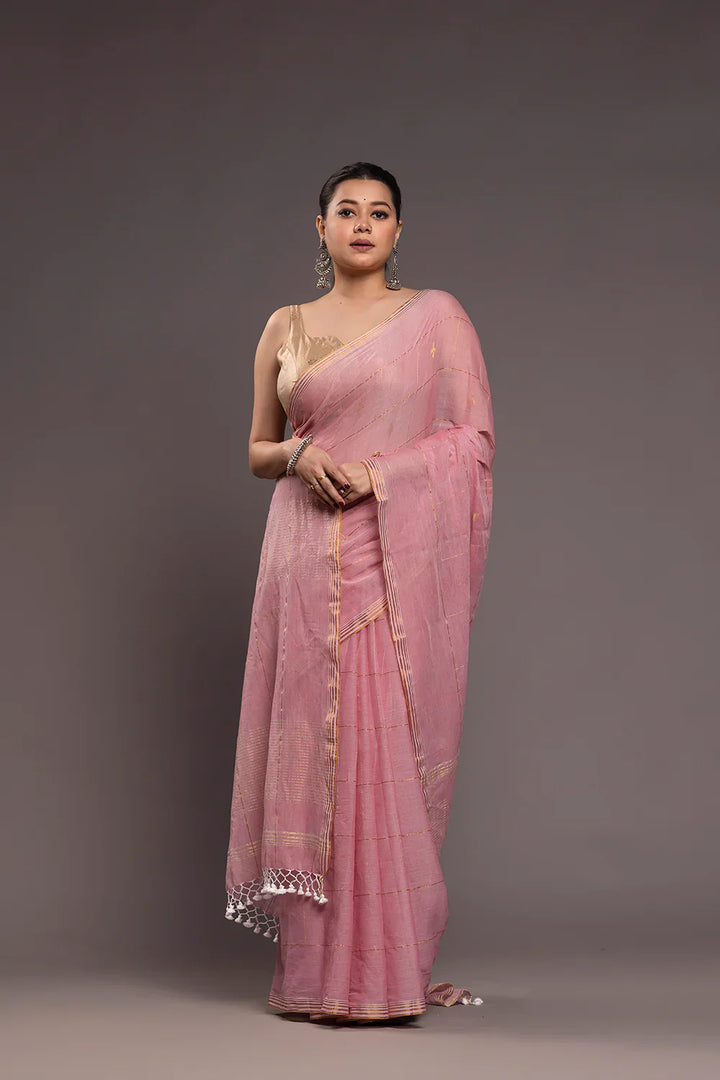 Golden Padma Pure Silk Banarasi Blouse | SHOBITAM