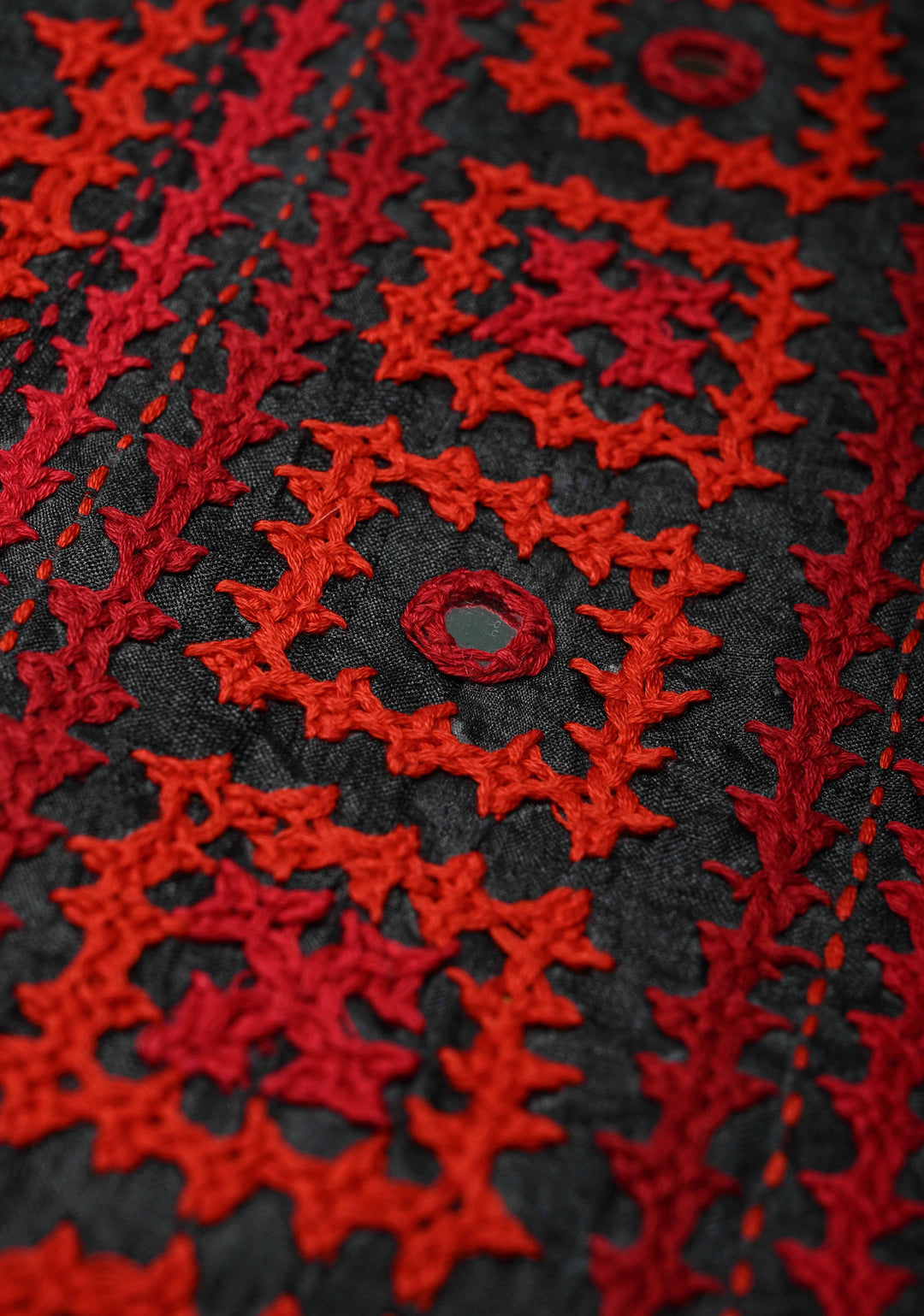 Natural Color Abstract Wave on Tussar Silk Saree with Kantha Kutchi-Style Embroidery and Multicolor Border | SILK MARK CERTIFIED