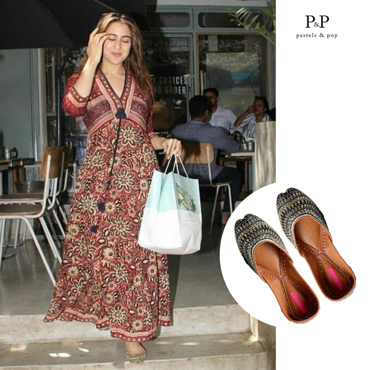 QUEEN Traditional Sequin Work Ethnic Mojaris for Women | SHOBITAM