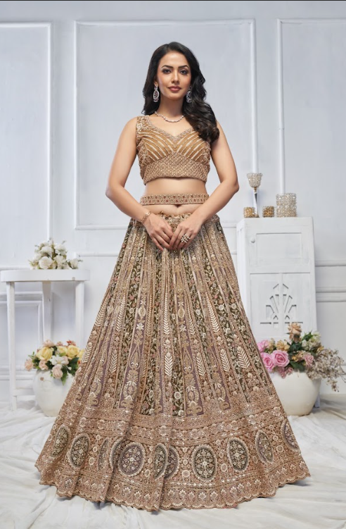 Royal Amber Elegance Lehenga