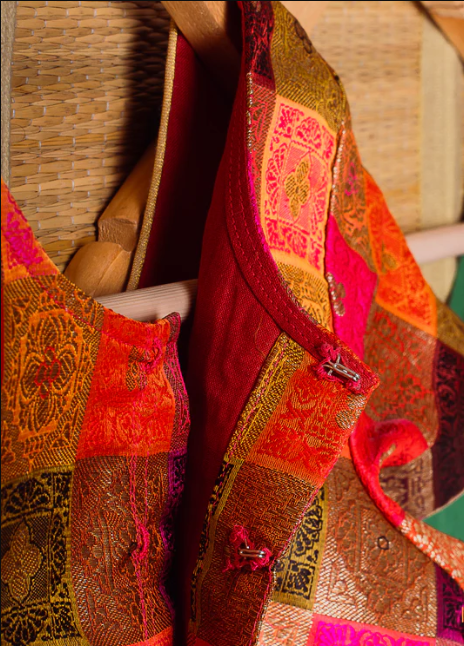 Green Kanchipuram Silk Girls Pavadai Meenakshi-12-14 years