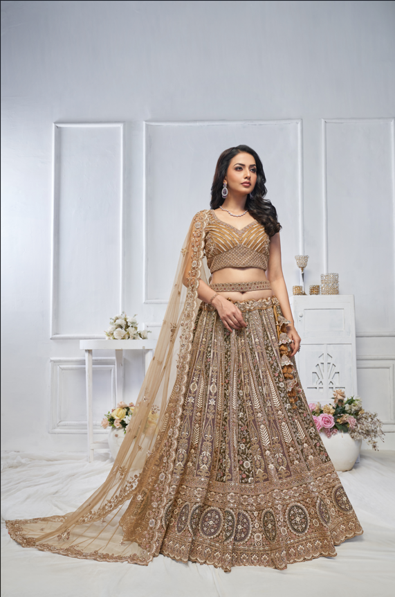 Royal Amber Elegance Lehenga