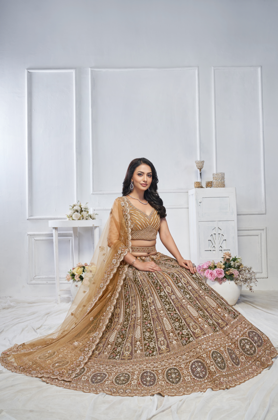 Royal Amber Elegance Lehenga