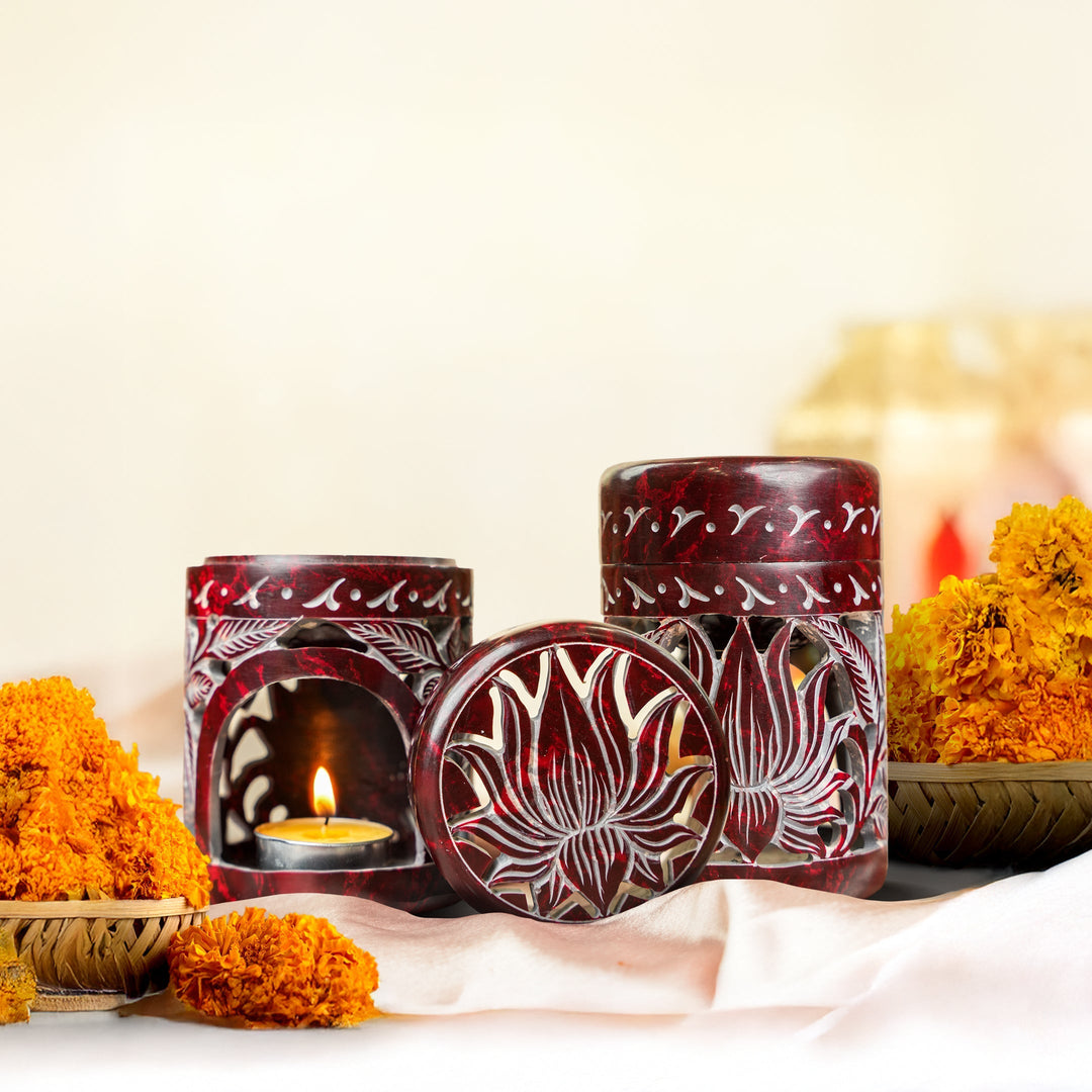 Neerja Hand Carved Soapstone Bakhoor Burner Aroma Diffuser