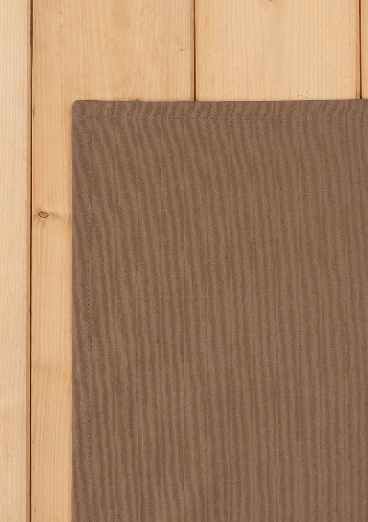 Solid Chocolate Brown Spill safe water-resistant coated cotton table cloth | SHOBITAM
