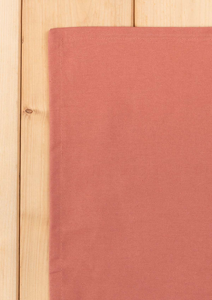 Solid Rust Spill safe water-resistant coated cotton table cloth | SHOBITAM