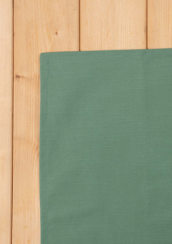 Solid Sage Green Spill safe water-resistant coated cotton table cloth | SHOBITAM