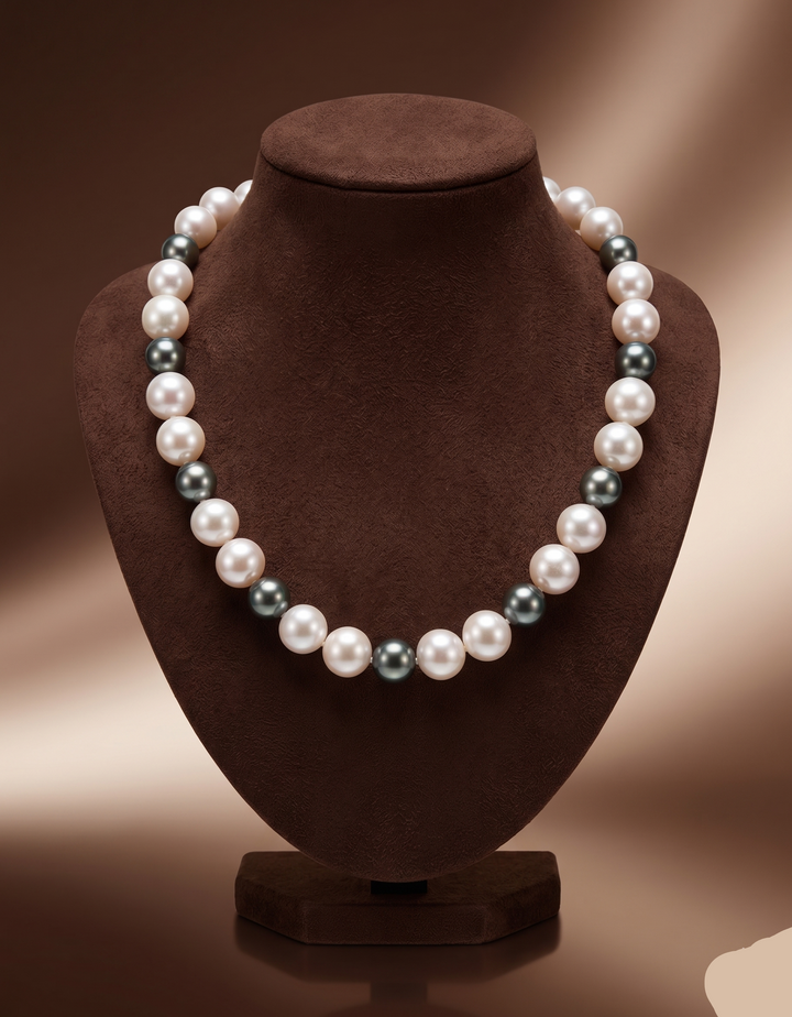 Midnight Harmony South Sea Pearl One-Line Mala | SHOBITAM