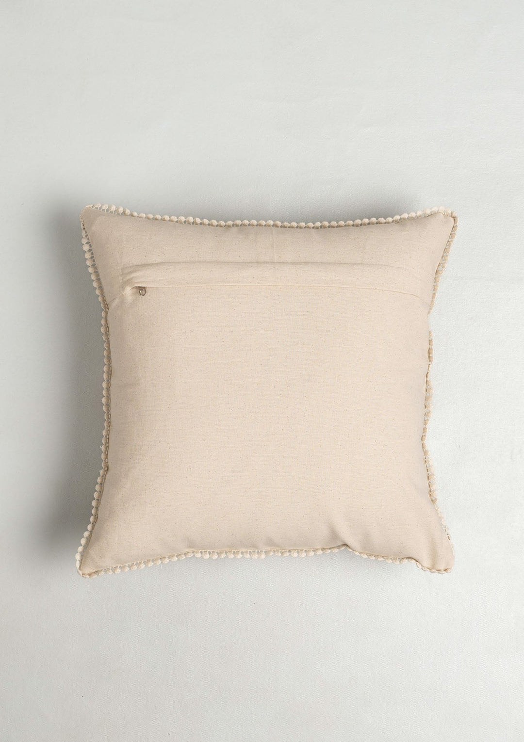 Stamps Green & Rust Floral Embroidered Cushion Cover for Sofa – 100% Cotton 16" x 16" | SHOBITAM