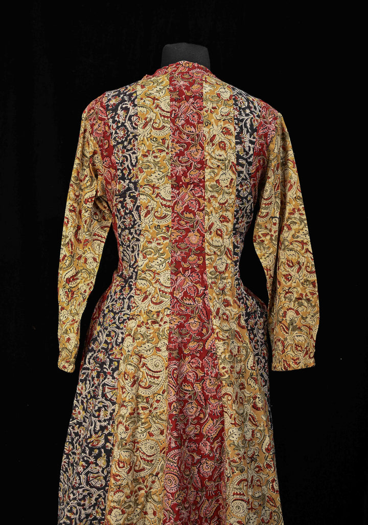 Multicolor Pure Cotton Anarkali with Floral Hand Block Print  - 2 Peice Set