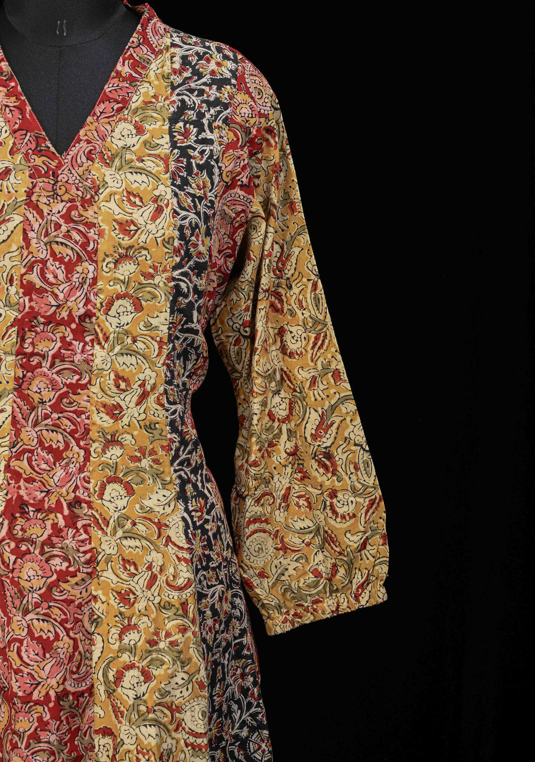 Multicolor Pure Cotton Anarkali with Floral Hand Block Print  - 2 Peice Set