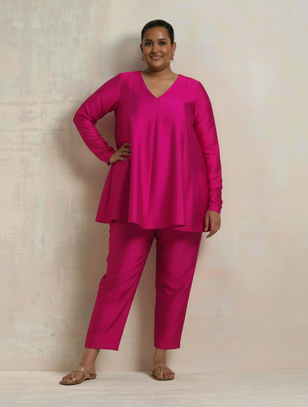 Pink Silk Co-ord Set | SHOBITAM