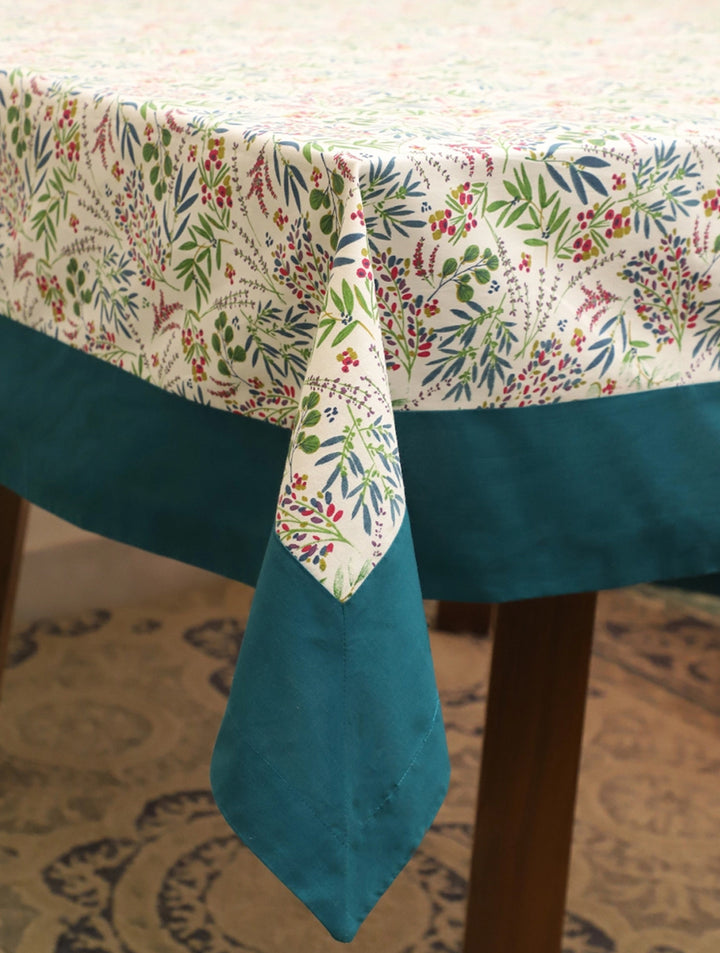 90 x 60  Multi Floral Printed Cotton Table Cloth