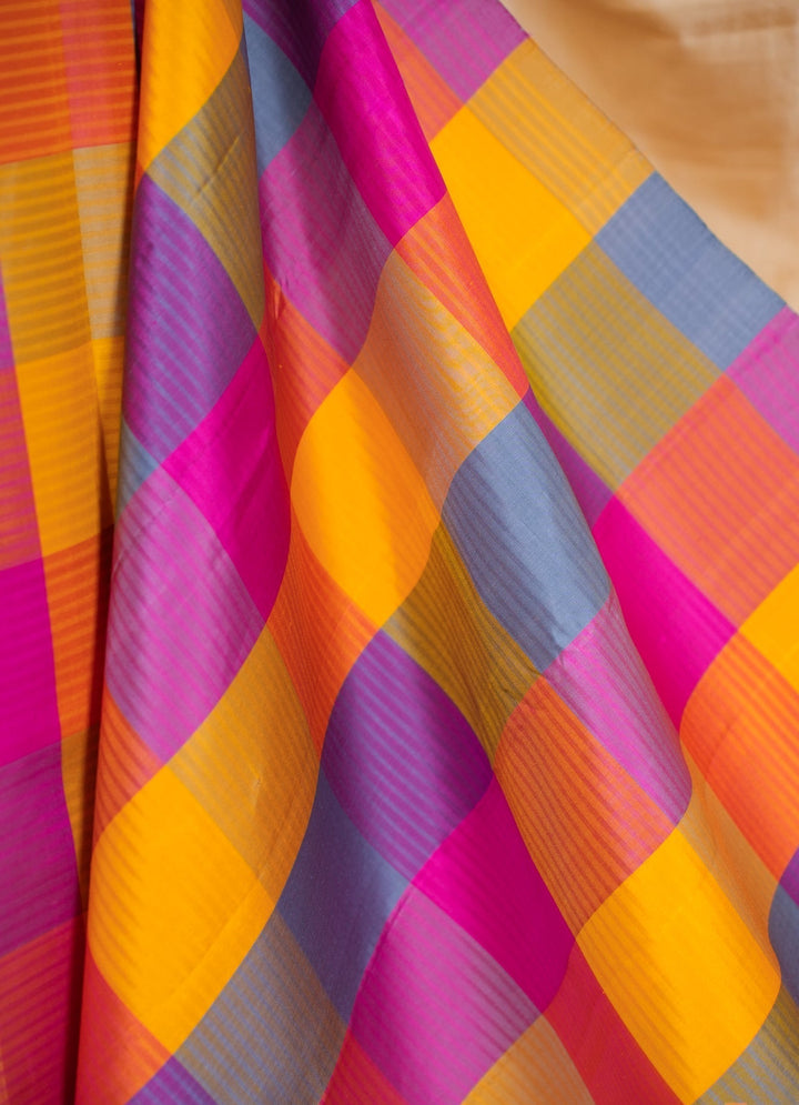 Palum Pazhamum Kanjivaram Thread work handloom saree Panjavarnam | SILK MARK CERTIFIED | SHOBITAM