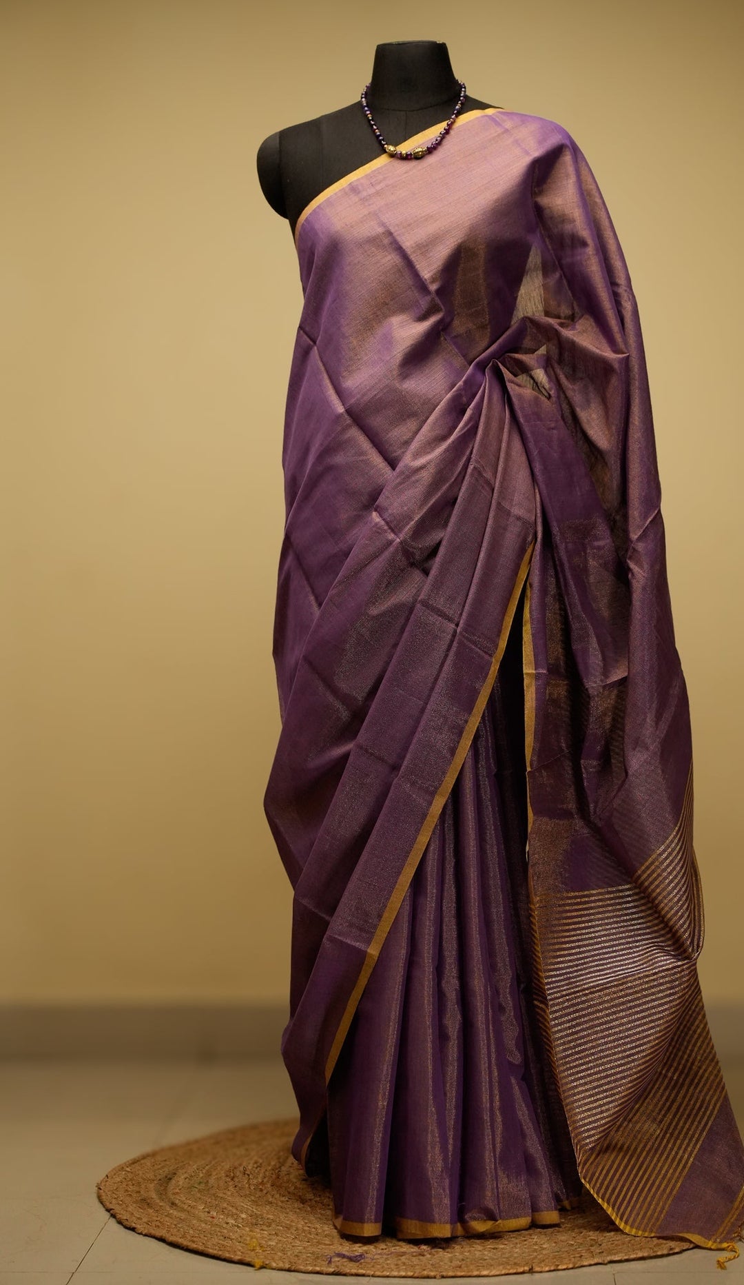 Purple Shot Tissue By Cotton Saree Mallika | SHOBITAM