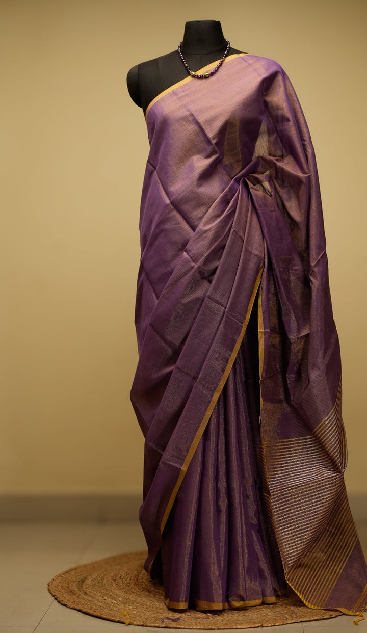 Purple Shot Tissue By Cotton Saree Mallika | SHOBITAM