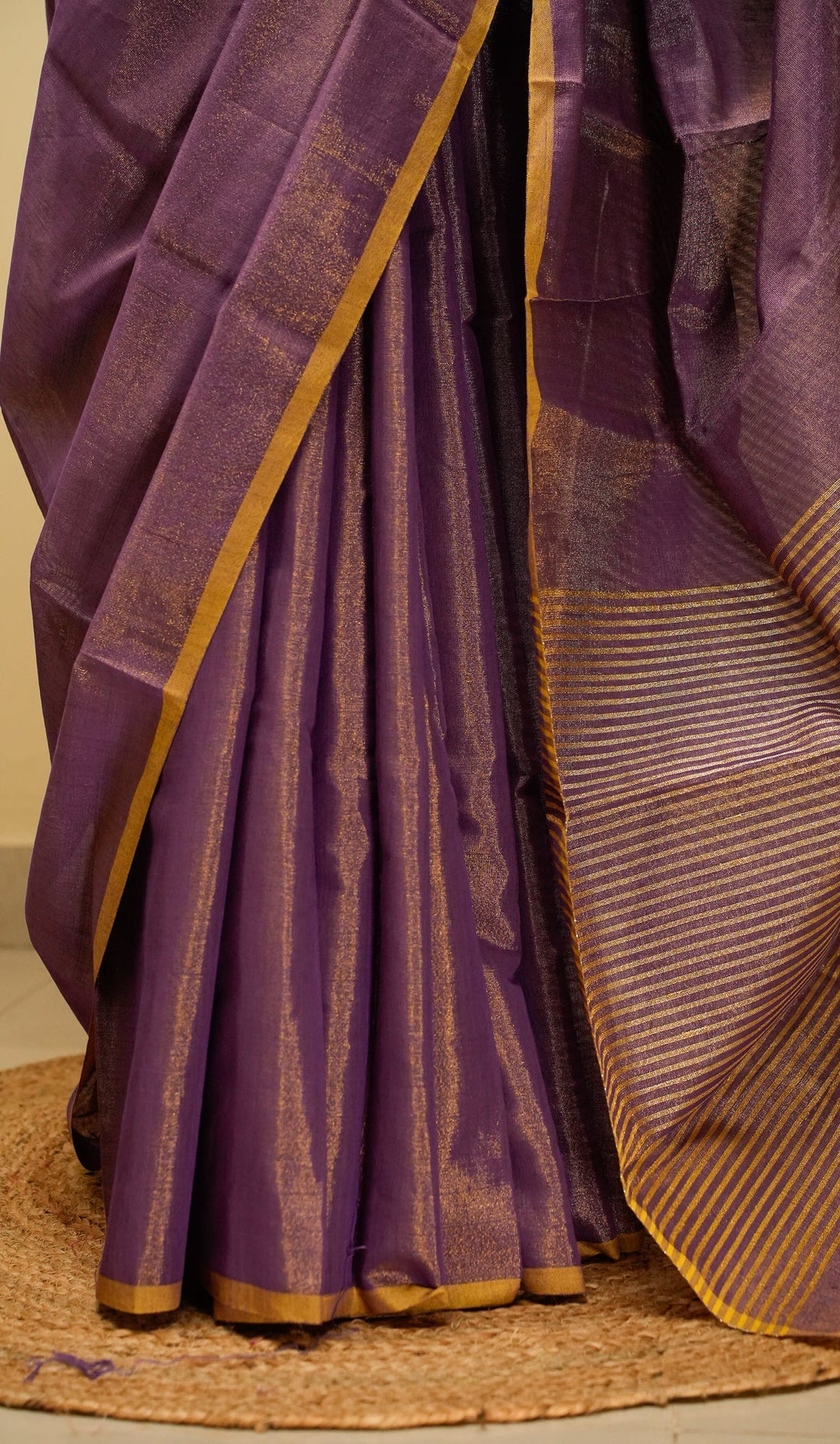 Purple Shot Tissue By Cotton Saree Mallika | SHOBITAM