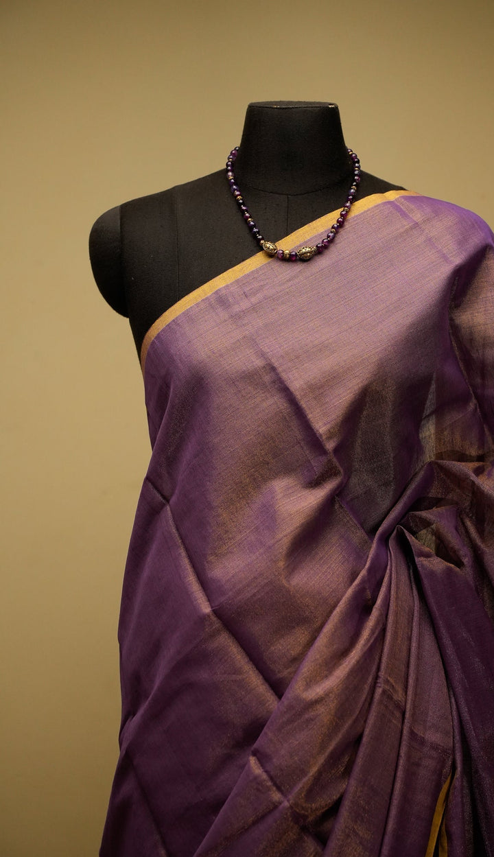 Purple Shot Tissue By Cotton Saree Mallika | SHOBITAM