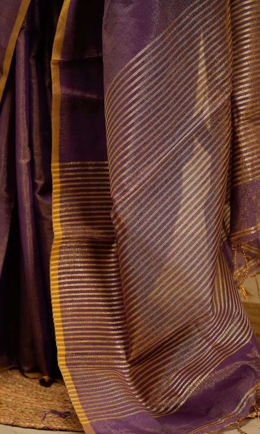 Purple Shot Tissue By Cotton Saree Mallika | SHOBITAM