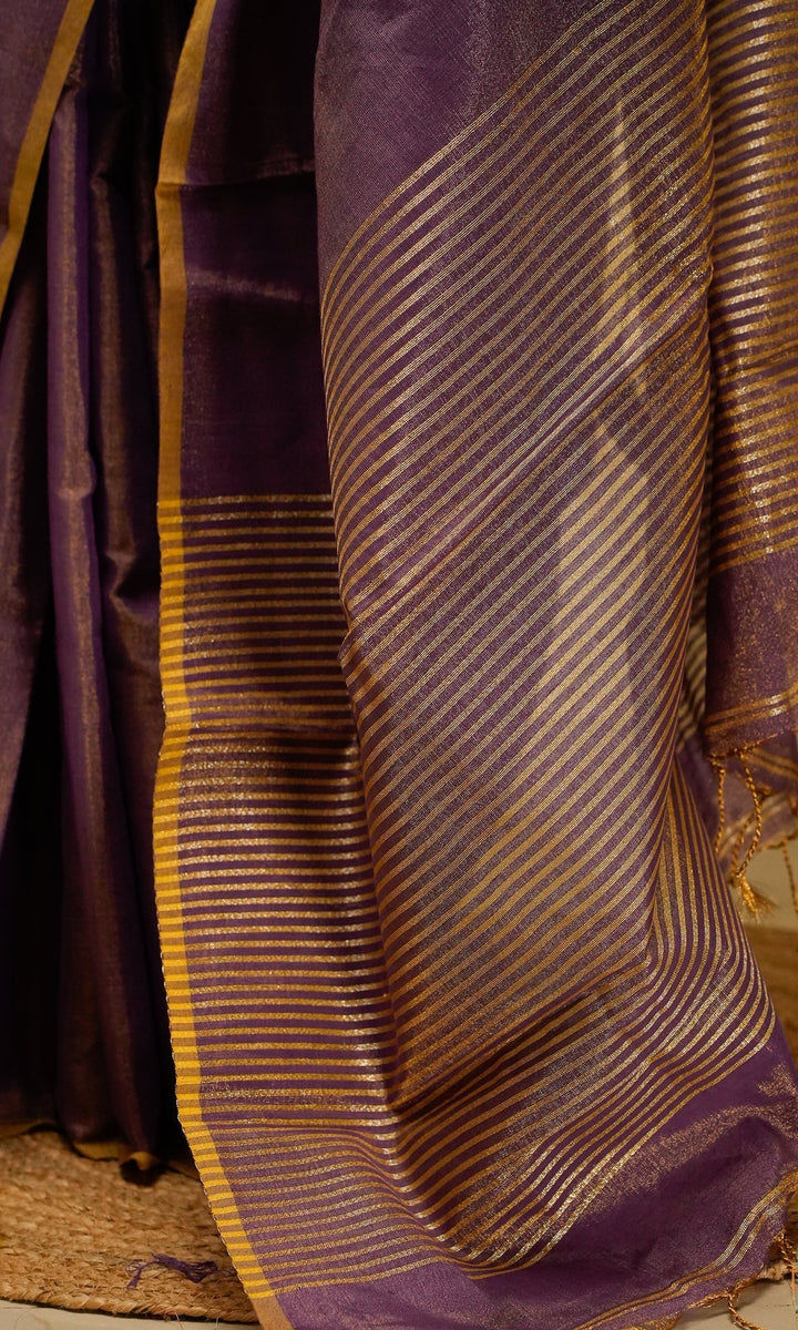 Purple Shot Tissue By Cotton Saree Mallika | SHOBITAM