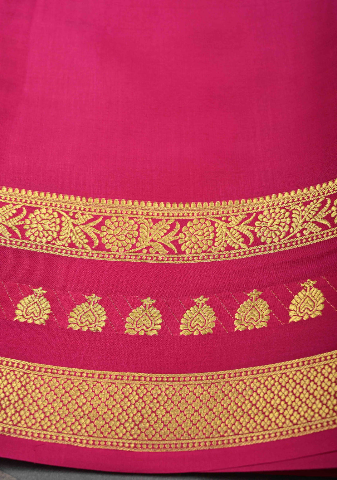 Navy Blue Mysore silk Saree With Zari Checks And Contrast Border in KSIC Grade Thickness| SILK MARK CERTIFIED
