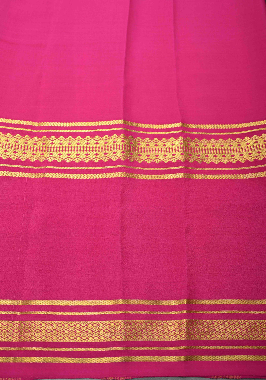 Indian Green  Mysore silk Saree With Rettai Patti Border in KSIC Grade Thickness| SILK MARK CERTIFIED