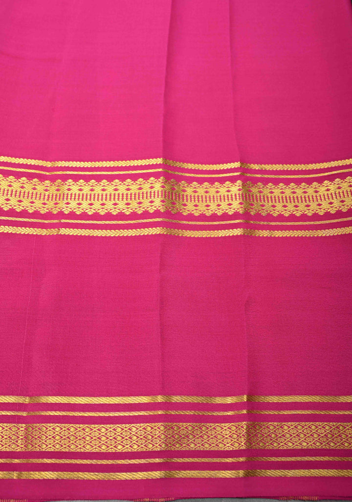 Indian Green  Mysore silk Saree With Rettai Patti Border in KSIC Grade Thickness| SILK MARK CERTIFIED
