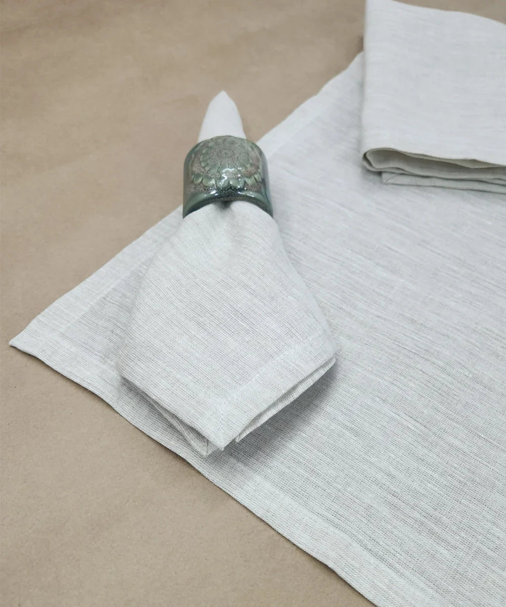 Set of 6 pcs Natural Pure Linen Table Napkin (16"x16") | SHOBITAM