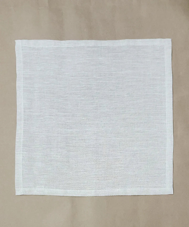 Set of 6 pcs Natural Pure Linen Table Napkin (16"x16") | SHOBITAM