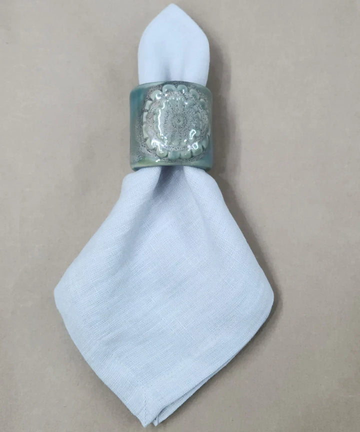 Set of 6 pcs Light Grey Pure Linen Table Napkin (16"x16") | SHOBITAM