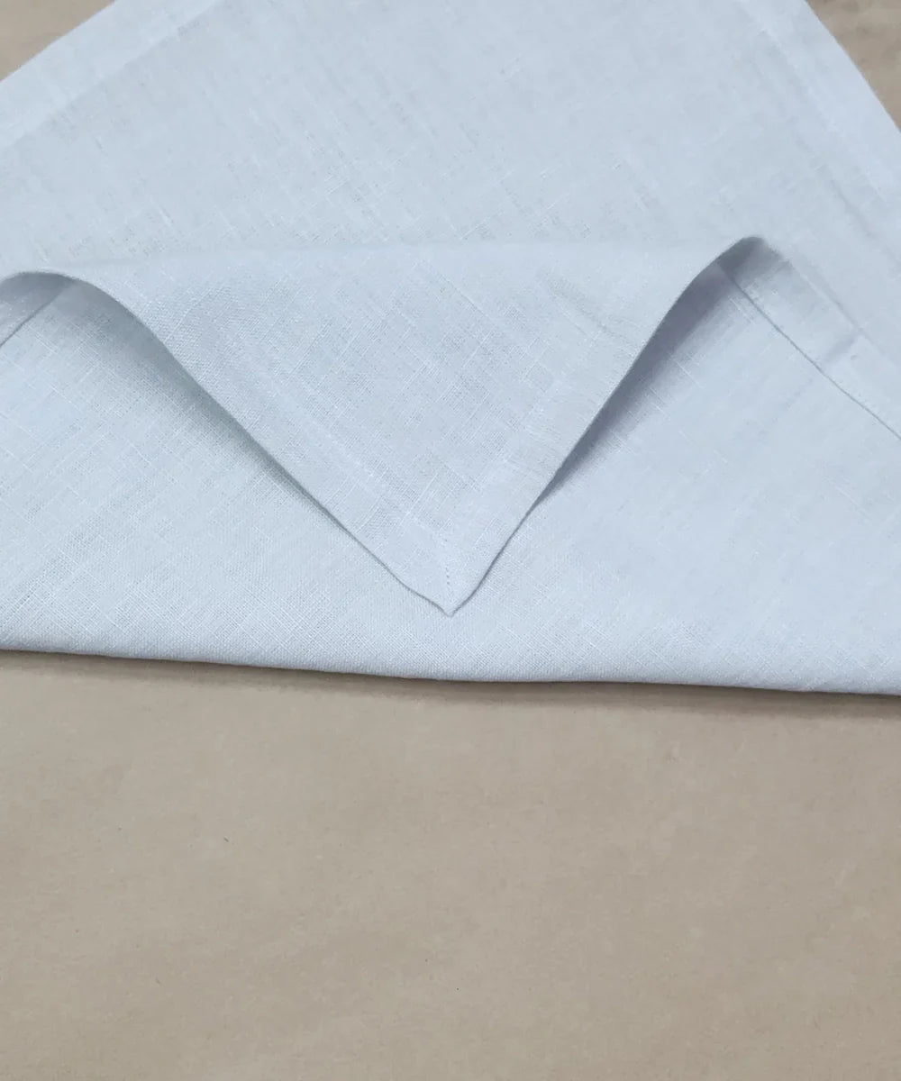 Set of 6 pcs Light Grey Pure Linen Table Napkin (16"x16") | SHOBITAM