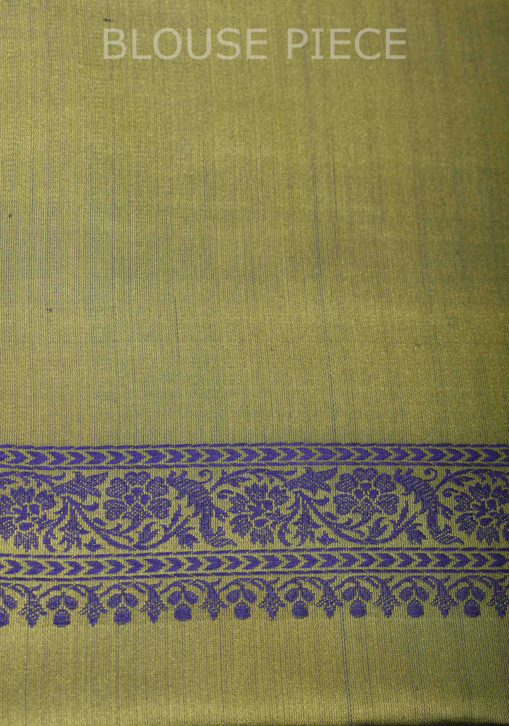 Green Tanchoi Banarasi Satin Silk Saree with Floral Brocade  | SILK MARK CERTIFIED