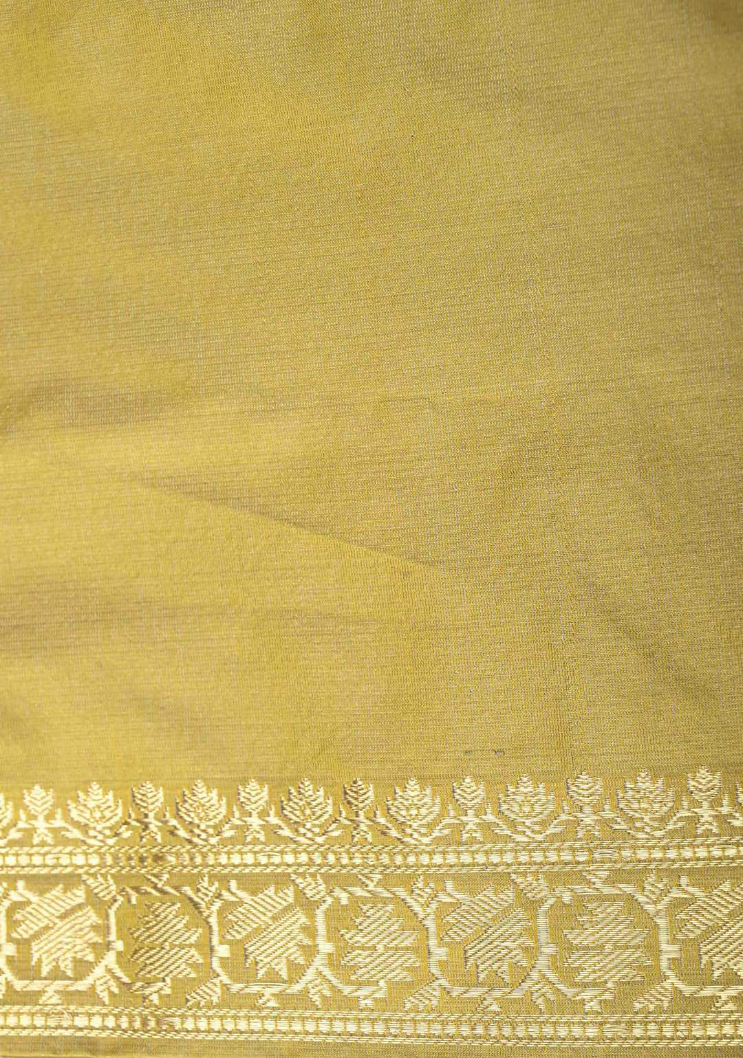 Mustard Yellow Tanchoi Banarasi Satin Silk Saree with Floral Brocade | SILK MARK CERTIFIED
