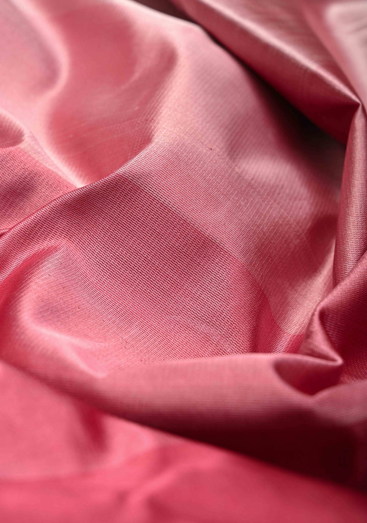 14 color Dusty Pink to Deep Wine Ombre Gradient Mashru Silk Saree with Tanchoi Pallu and Blouse | SILK MARK CERTIFIED