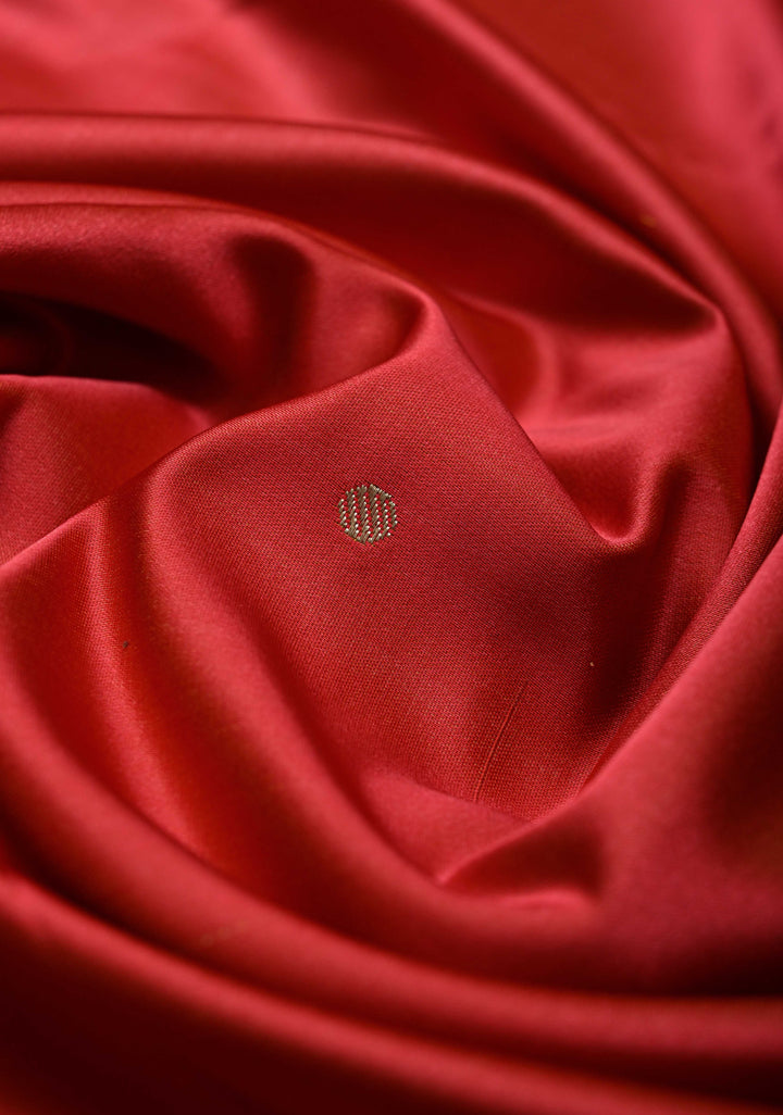 Pink-Red Dual Tone Banarasi Semi Mashru Silk Saree with  Zari Buttis and Tanchoi Pallu