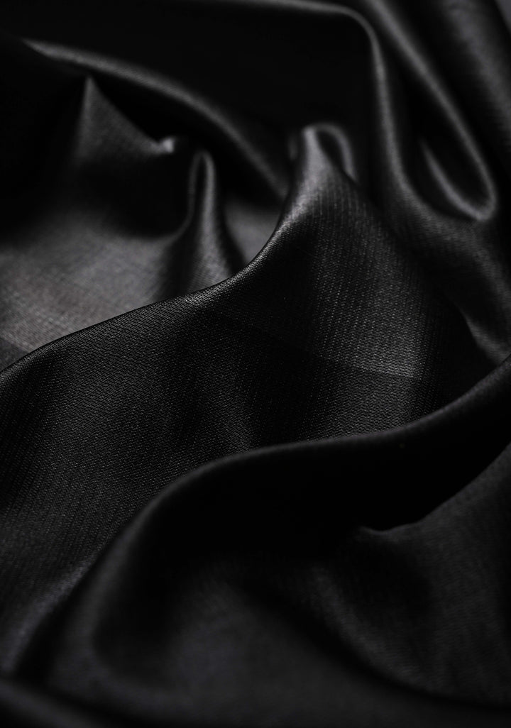 14 color Black-Gray Ombre Gradient Mashru Silk Saree with Tanchoi Pallu and Blouse | SILK MARK CERTIFIED