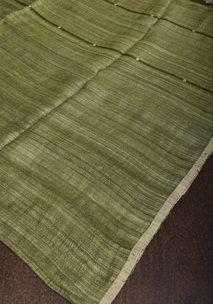 Mother of Pearls woven in Matka Muslin saree | SILK MARK CERTIFIED