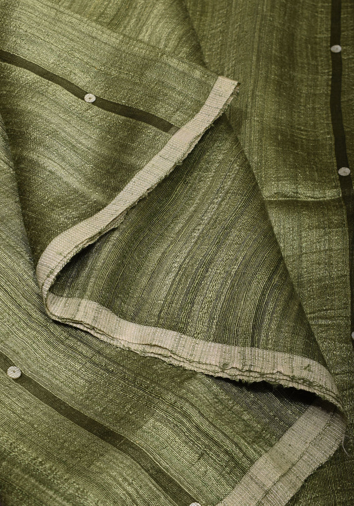 Mother of Pearls woven in Matka Muslin saree | SILK MARK CERTIFIED