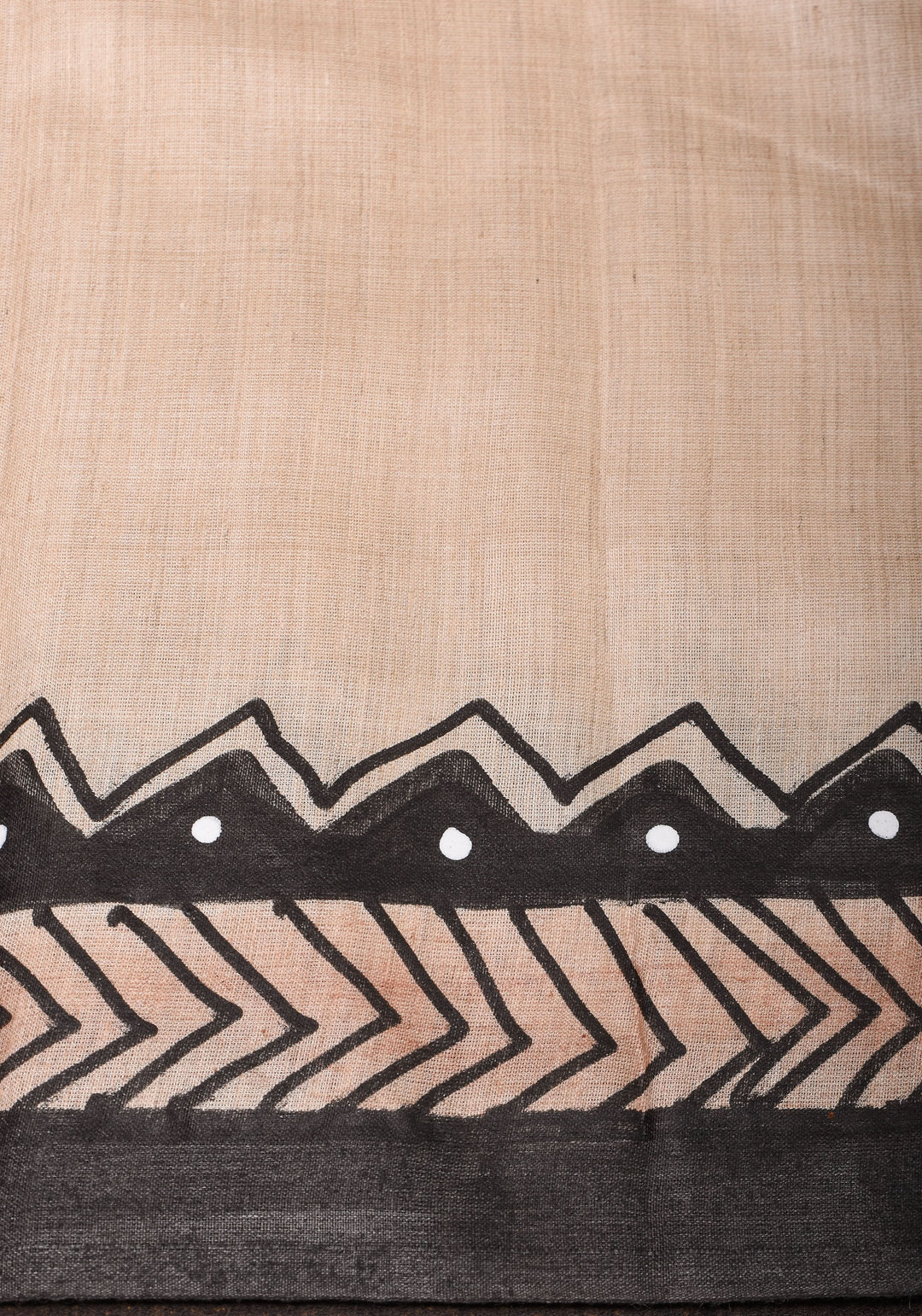 Zodiac Queen:  Handpainting on Gachi Tussar Silk Saree in Natural Color | SILK MARK CERTIFIED