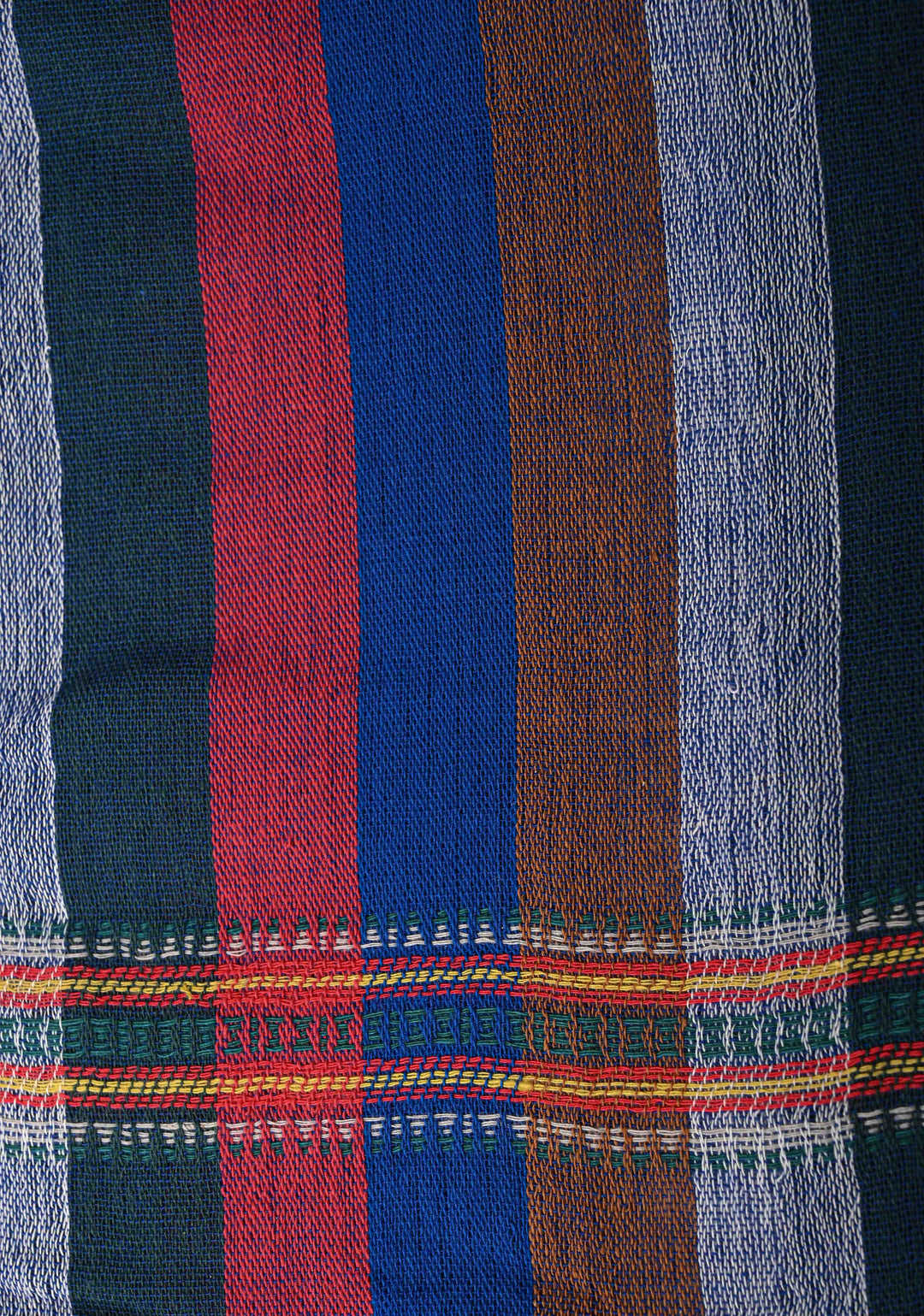 Multicolor Baluchari Cotton Handloom Saree in Checks Pattern